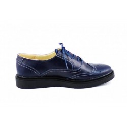 Pantofi dama casual din piele naturala bleumarin - Cod: P29BLM