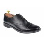 Pantofi barbati casual din piele naturala neagra P32NBOX