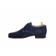 Pantofi barbati eleganti din piele naturala bleumarin P34BLMVEL