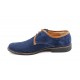 Pantofi barbati casual, din piele naturala, culoare bleumarin P34BLUE