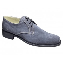 Pantofi barbati gri eleganti din piele naturala intoarsa velur P34GRIVEL