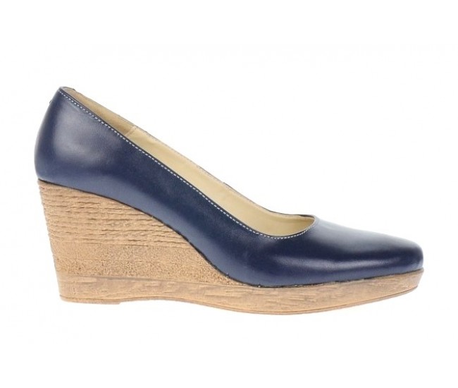 Pantofi dama casual din piele naturala cu platforma de 7 cm Mara - P3550BL