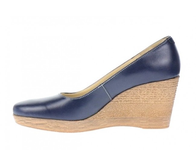 Pantofi dama casual din piele naturala cu platforma de 7 cm Mara - P3550BL