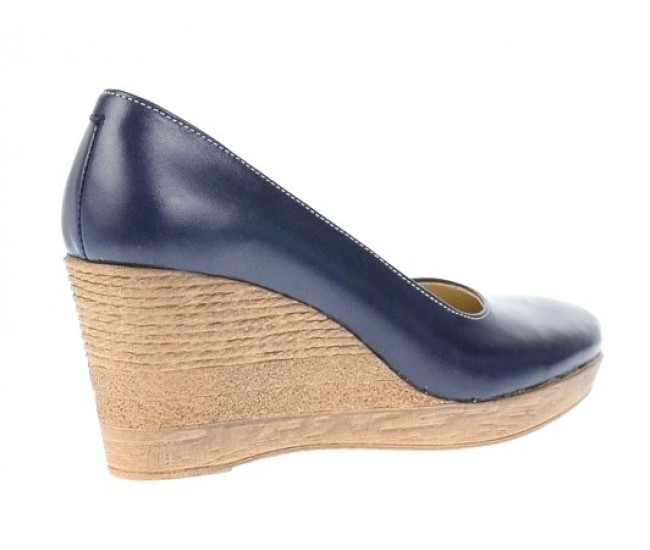 Pantofi dama casual din piele naturala cu platforma de 7 cm Mara - P3550BL