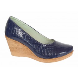 Pantofi dama casual din piele naturala platforme de 7 cm Mara Bleumarin - P3550BLCR Pantofi dama casual din piele naturala platforme de 7 cm Mara Bleumarin - P3550BLCR