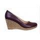 Pantofi dama casual din piele naturala cu platforma de 7 cm MARA GRENA