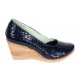 Pantofi dama casual din piele naturala platforme de 7 cm Mara Negru - P3550NCR