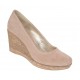 Pantofi dama casual din piele naturala intoarsa bej, platforme de 7 cm - MARA P3550VB