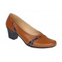Pantofi dama eleganti din piele naturala Maro cu toc de 6cm P36CON
