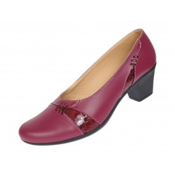 Pantofi dama eleganti piele naturala grena P36XGR