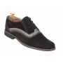 Pantofi barbati casual din piele naturala intoarsa, culoare gri inchis, P37GRIVEL