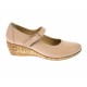 Pantofi dama casual din piele naturala bej - P38BEJBOX