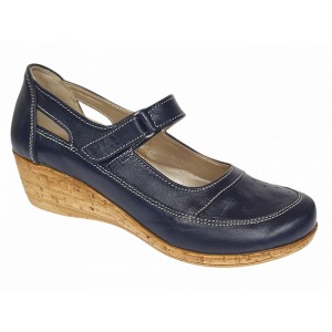 Marime 38 Pantofi dama casual din piele naturala Bleumarin P38BL5