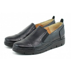 Pantofi dama casual din piele naturala cu platforme de 3cm - Model P39N