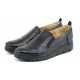 Pantofi dama casual din piele naturala cu platforme de 3cm - Model P39N