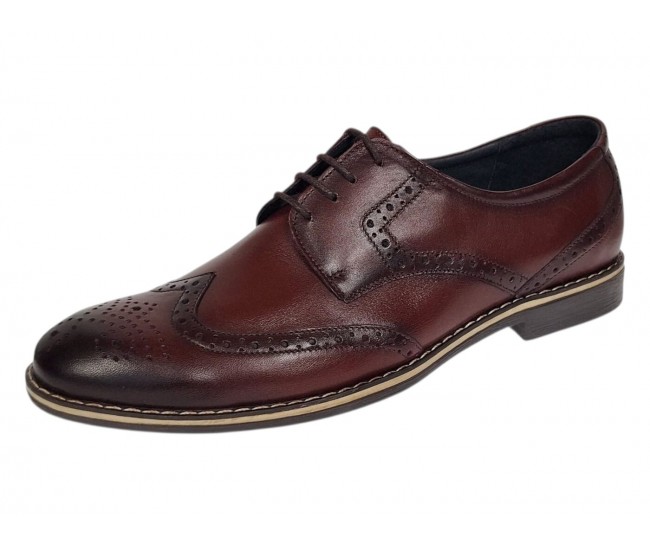 Marimea 41 Pantofi barbati din piele naturala Bordeaux P500VIS