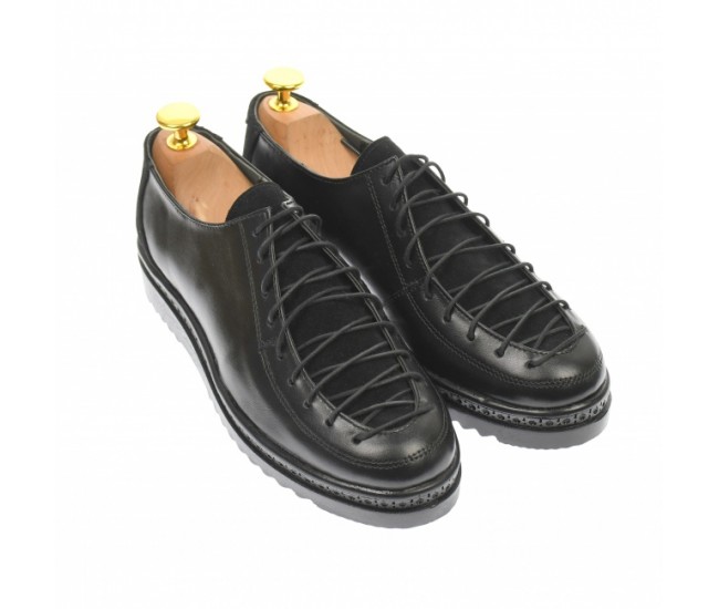 Pantofi dama casual din piele naturala, negru - P501NN
