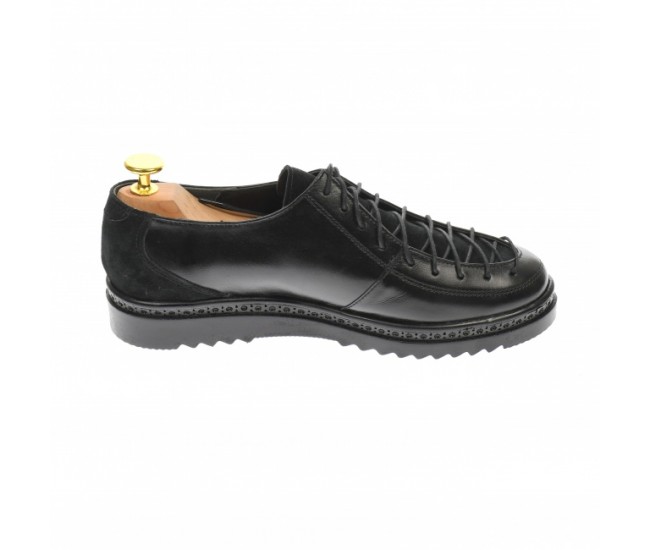 Pantofi dama casual din piele naturala, negru - P501NN