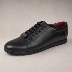 Pantofi dama casual din piele naturala cu siret P502NBX