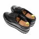 Pantofi dama cu  talpa groasa casual, 4 cm, negru - P502N