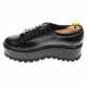 Pantofi dama cu  talpa groasa casual, 4 cm, negru - P502N