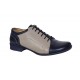 Pantofi dama casual , din piele naturala , Gri - Bleumarin P53GRIBL