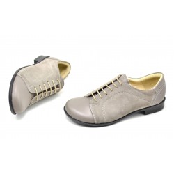 Pantofi dama casual-eleganti din piele naturala, Bob Gri, P53GRIBV