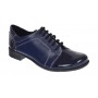 Marimea 40 Pantofi dama casual din piele naturala box lac Bleumarin P53LACBOXBL