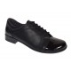 Pantofi dama casual din piele naturala box Negru Lac P53LACN