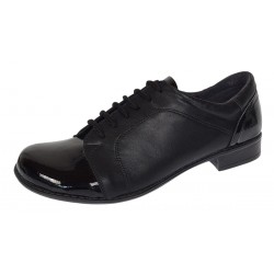 Pantofi dama casual din piele naturala box Negru Lac P53LACN Pantofi dama casual din piele naturala box Negru Lac P53LACN