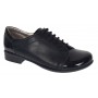 Pantofi dama casual din piele naturala box Negru Lac P53LACN
