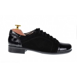 Pantofi dama piele naturala, casual negru, Bob, P53LACSN