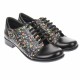 Pantofi dama, casual, din piele naturala , negri cu imprimeu floral - P53NFLOR Pantofi dama, casual, din piele naturala , negri cu imprimeu floral - P53NFLOR