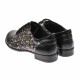 Pantofi dama, casual, din piele naturala , negri cu imprimeu floral - P53NFLOR Pantofi dama, casual, din piele naturala , negri cu imprimeu floral - P53NFLOR