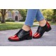  Pantofi dama negri din piele naturala cu rosu lac – stil casual modern P53NRL