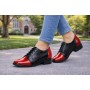  Pantofi dama negri din piele naturala cu rosu lac – stil casual modern P53NRL