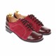 Pantofi dama casual, din piele naturala intorsa si lac, culoare visiniu - P53VELV Pantofi dama casual, din piele naturala intorsa si lac, culoare visiniu - P53VELV
