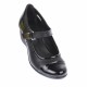 Pantofi dama, casual, din piele naturala in combinatie cu piele lac, cu platforme de 5 cm - P60NLAC