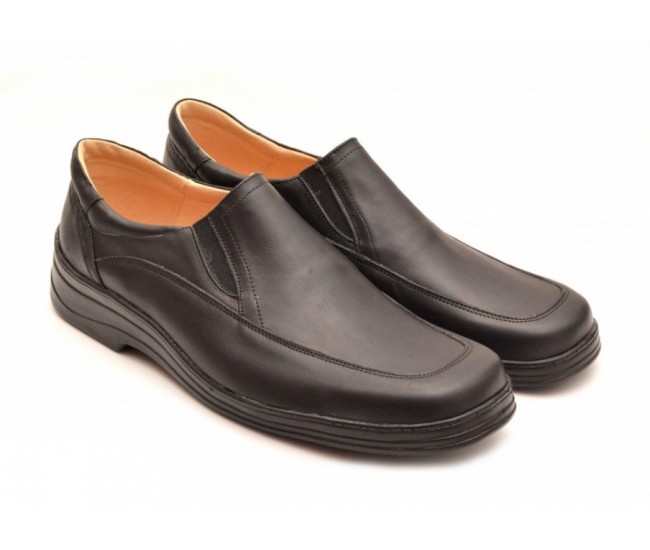 Pantofi barbati calapod lat din piele naturala cu elastic, marimi mari 37-47 - P61NBOX