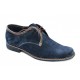 Pantofi barbati casual din piele Intoarsa naturala bleumarin P80VELBL