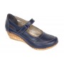 Pantofi dama decupati din piele naturala, foarte comozi - Model Mara Bleumarin