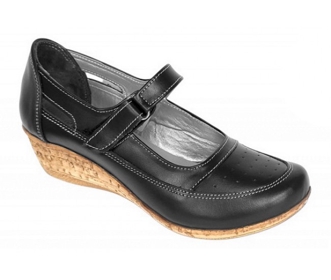 Pantofi dama decupati din piele naturala, foarte comozi - Model Mara Negru Box