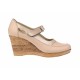 Pantofi dama cu platforma din piele naturala, foarte comozi - P9154BEJ