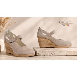 Marimea 37 Pantofi dama cu platforma din piele naturala intoarsa Bej P9154BV