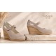 Marimea 37 Pantofi dama cu platforma din piele naturala intoarsa Bej P9154BV