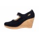 Pantofi dama din piele naturala velur, negri, foarte comozi - P9154NVEL2