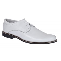 Pantofi albi barbati casual din piele naturala, Alb PAABOX