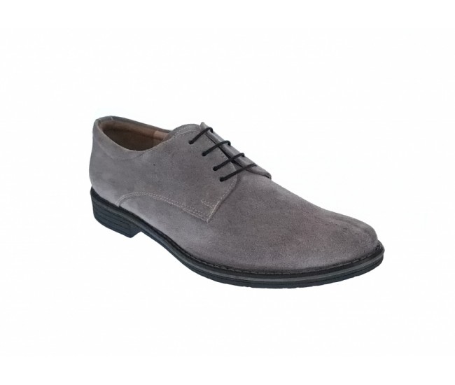 Pantofi barbati casual din piele naturala intoarsa gri, ROMANIA - PAGRIVEL4