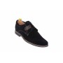 Pantofi barbati model casual-elegant din piele naturala intoarsa de culoare neagra - PANM