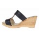 Papuci dama din piele naturala cu platforme de 7cm Negru PAP300NBOX